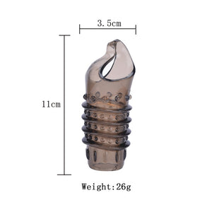 Silicone Penis Ring Adults Sex Toy for Men Vagina Condom Ribbed Multi Functional Dildo Girth Enhancer Anal Butt Plug Dick Sleeve