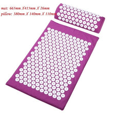 Load image into Gallery viewer, Massager Cushion Massage Yoga Mat Acupressure Relieve Stress Back Body Pain Spike Mat Acupuncture Massage Yoga Mat with Pillow